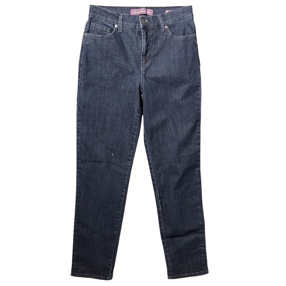 Gloria Vanderbilt Women's Amanda Classic Fit Jeans Dark Wash Mid Rise‎ Size 4